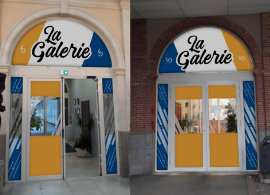 deux mockups qui réprésente les deux côtés du lycée avec les propositions de designs