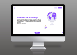mockup site TechThoery sur PC
